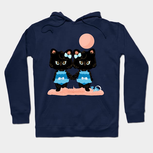 Twin Kitty Summer Hoodie by Fluffymafi